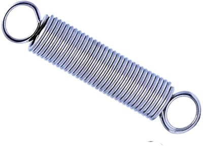 Trekveer met Haak - Trekveer Spiraalveer - Apparaten Repareren - Dubbele Ringconstructie - 600 mm Lengte - Zilver