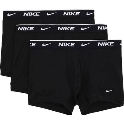 Nike Ademend Katoen Stretch Boxershorts 3-Pack Heren ondergoed Zwart KE1008-UB1 L gray