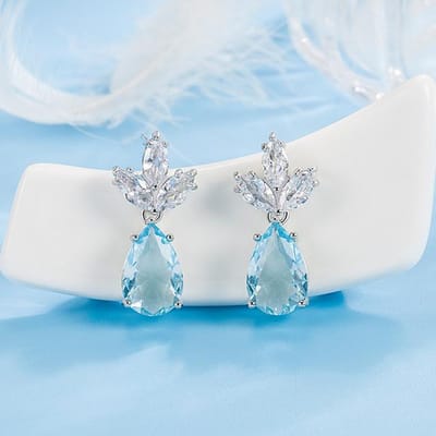 Solide S925 Sterling zilveren saffier oorbel voor vrouwen Aros Mujer Oreja oorsprong saffier edelsteen sieraden Orecchini Dorp oorbellen blauw