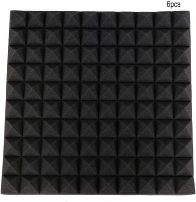 Geluidsisolatie Schuim - Akoestisch Panelen - Studio Verbetering - Speciale Piramidevorm - 50x50x5cm - Zwart
