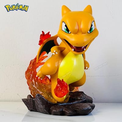 Pokemon Anime Figuur Charizard Squirtle Bulbasaur Charizard Scènes Versie Actie Figuur Speelgoed PVC Model Verzameling Poppen yellow