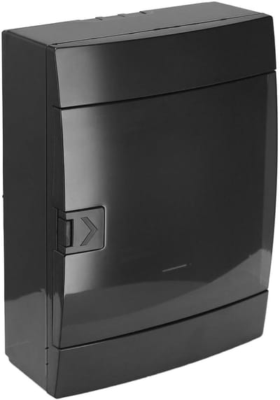 Verdeel kast Opbouw - Zekeringkast Groepenkast - Elektrische Installaties - IP40 IK08 Bescherming - 110x215x290 mm - Zwart
