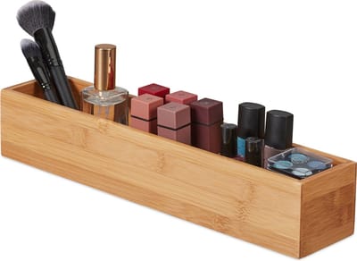 make up organizer - bamboe - 7 x 38 x 8 cm - voor lippenstift - keuken - bureau