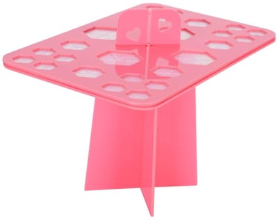 Dailygoods- Borstelhouder 26 Gaten - Acryl Droogrek - Make-up Organizer - Displayrek - Opbergrek - Roze
