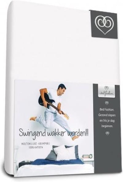 Bed-Fashion Topdek molton sanfor krimpvrij hoeslaken 200 x 220 cm