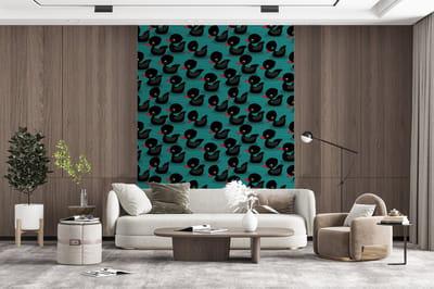 Behang - Fotobehang Eend - Baby - Patronen - Breedte 165 cm x hoogte 220 cm