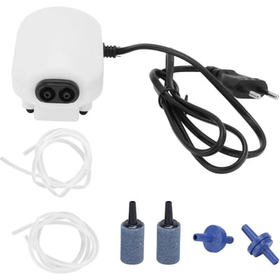 Visaquarium Luchtpomp Kit Mini Stille Aquarium Zuurstofpomp Aquacultuur white
