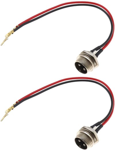 Allecto - Elektrische Scooter Oplaadpoort Connector - 3-pins Vervangingsconnector - Handige Inline Oplader - Kunststof en Metaal - Geschikt voor Di...