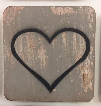 Symbool Hart open 20x20 cm