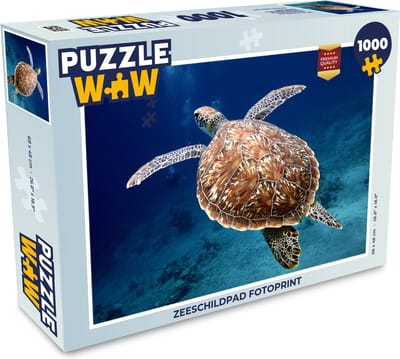 Puzzel Zeeschildpad fotoprint - Legpuzzel - Puzzel 1000 stukjes volwassenen