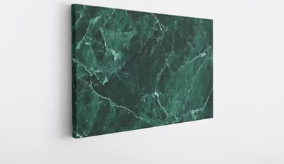 Saammp Canvas Schilderij - Donkergroen marmer - Abstract kunstwerk - 30x20 - Foto op canvas - Wanddecoratie - Muurdecoratie Woonkamer - Slaapkamer decoratie - Canvas Print