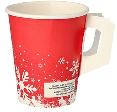 50 x Kerst Kartonnen Koffiebeker 8oz 240 ml "Christmas" Drinkbekers Karton - wegwerp papieren bekers - drank bekers glühweinbeker kartonnen drinkbeker voor kerstmarkt