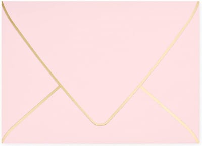 50x A6 Enveloppen Roze met Gouden Rand - Zelfsluitend voor 10x15 Kaarten, Uitnodigingen & Bedankjes