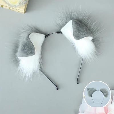 Halloween Hondenoorstaart Set Cosplay Accessoires Kostuum Pluche Realistische Dierenoortjes Staart Voor Anime Feest Schattige Huisdier Rollenspel