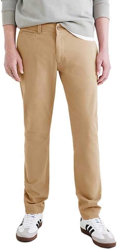 Heren Chino Smart 360 Flex Skinny Pasvorm Khaki | Comfortabele Casual Broek