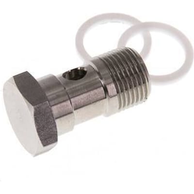 Banjobout 1-weg RVS G3/8'' Buitendraad PTFE
