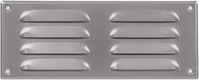 Metalen Ventilatierooster met Lamellen, 260 mm x 105 mm, Grijze Kleur
