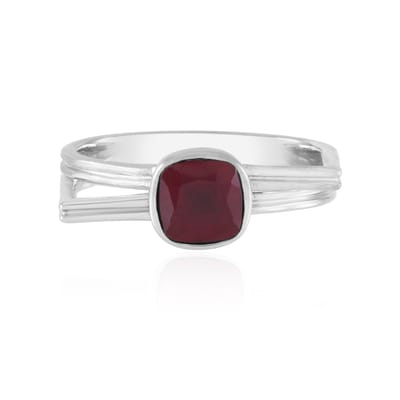 Cavill - Zilveren ring met Madagaskar Robijn 1,198 ct - 925 Sterling Zilver Verguld - Antieke Cushion Cut - Luxe dames ring - Verstelbaar