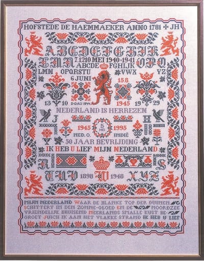 borduurpakket 39-5435 merklap, nederland is herrezen (collectors item!)