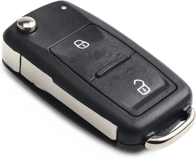 TLVX Sterke Autosleutel Behuizing Geschikt voor VW / VAG / Volkswagen / Seat / Skoda / Golf / Passat / Tiguan / Transporter / Ter vervanging van Originele Sleutel behuizing / 2 knops / 2 knoppen / 1 stuks