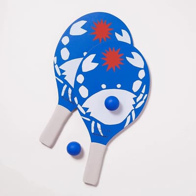 Strand Vleermuizen - Whack Spel - Buitenspelen - Inclusief Draagtas - 39 x 23 x 2 cm - Rood Wit Blauw