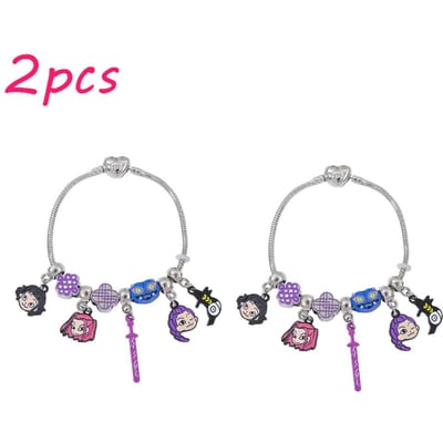 Schattig KPop Demonenjagers Cartoon Armband Rumi Zoey Mira Crow Tiger Mode Accessoire voor Meisjes Vrouwen Cadeau Hoge Kwaliteit gray