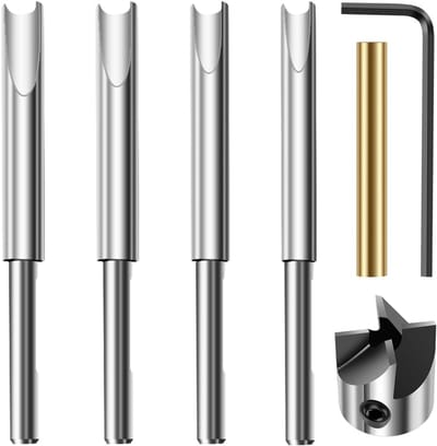 Penbouwset - Draaigereedschap - Pennen Maken - Sneldraaiend Staal - 6 7 8 9 mm - Zilver
