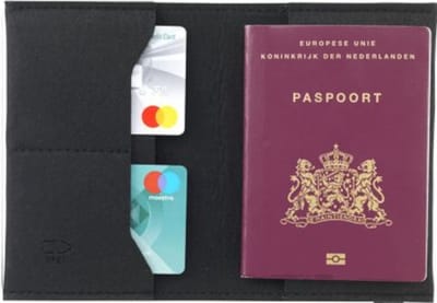 Etui voor Paspoort Autopapieren en Pasjes - Paspoorthoes - Unisex - Duurzaam - Vilt Zwart