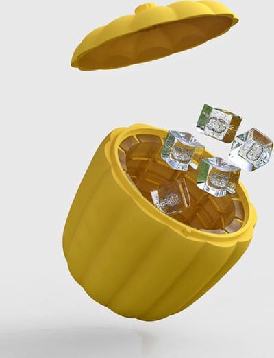 Pumpkin IJsemmer - IJsblokjesvorm - Wijnkoeler - Halloween - Geel
