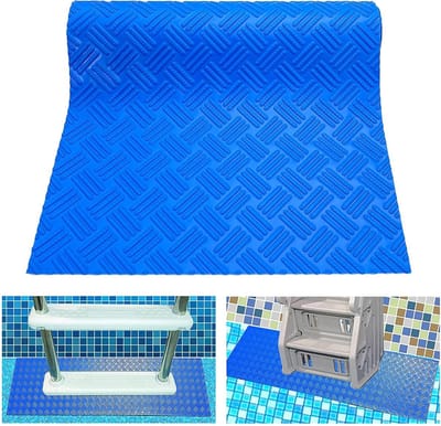 KZQ Antislip Zwembadtrapmat 40x90 Cm, Beschermende Mat voor Boven- En Ingegraven Zwembaden