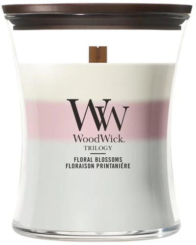 WoodWick Hourglass - Trilogy Floral Blossoms - Medium Geurkaars - 60 branduren