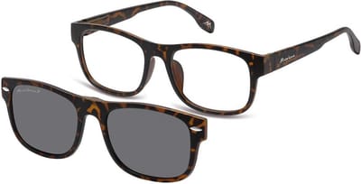 Montana Eyewear MRC1A leesbril met clip-on zonnebril +1.50 - Rechthoekig - Bruin Tortoise
