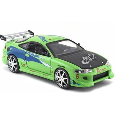 Fast & Furious and Furious 1:24 Brian's Mitsubishi Eclipse 1995 Auto's op schaal