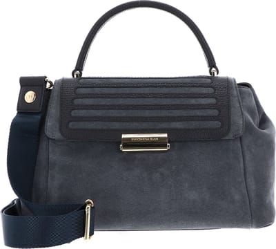 MANDARINA DUCK Leren Handtas Schoudertas I-Con Velvet Tote Nano London Fog Grijs