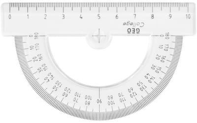 Aristo gradenboog - lengte 10cm - 0-180 graden - transparant - AR-23301
