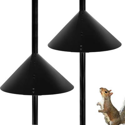 2 Stuks Eekhoornbescherming voor Voederbakken, 14" Ronde Plastic Bescherming voor Buiten, Eekhoornafscherming voor Hangende Voederbakken en Polen