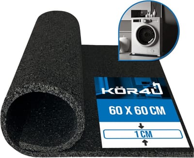 Antitrillingsmat - Vibratiedempende mat - Apparaten Dempen - Gerecycled Rubber - 60 x 60 cm - Zwart