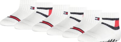 Tommy Hilfiger unisex baby 6P sokken flag wit