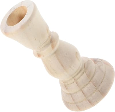 Houten Kaarsenhouder - Theelichthouder Decoratie - Sfeerverhogend Interieur - Natuurlijk Hout Design - 10.5 x 5.2 cm - Lichtgeel