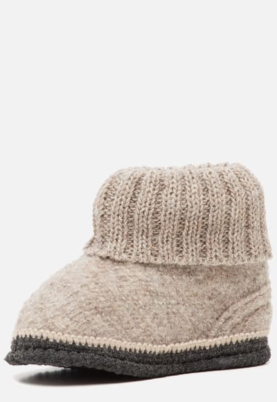 Bergstein Cozy Sloffen - Pantoffels voor dames, heren en kinderen - 100% Zuiver scheerwol - Beige