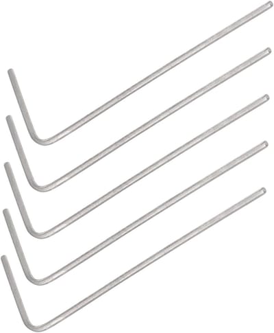 L-vormige inbussleutel set van 5 stuks, 0.7mm metrisch, ideaal voor huisreparaties en mechanisch onderhoud