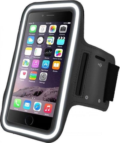 DrPhone X1 - Reflecterende Sportarmband - Premium Hardloop Band voor elke Sport - Waterafstotend - Comfortabel - Verstelbaar - Oordoppen Aansluiting - Kaartvak - Sleutelvak - Geschikt voor Oneplus