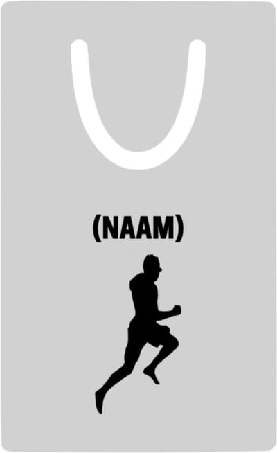 Hacebo® - Hardloop met eigen naam metalen boekenlegger - Hardlopen - Hardloper - Sport Bladwijzer boekenleggers - 7.6 cm x 5cm