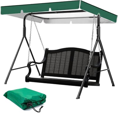 Schommelbank Vervangend Dak - Reservehoes Luifel - Bescherming Tuinmeubelen - Waterdicht UV-bestendig - 210 x 145 cm - Groen