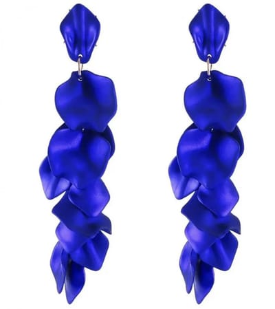 Oorbellen- cobalt -blauw- Cyril- lang- Charme Bijoux