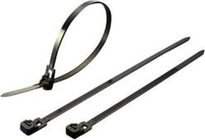 TRU COMPONENTS 1592877 TC-HVR200SBK203 Kabelbinder 200 mm 4.50 mm Zwart Hersluitbaar 100 stuk(s)