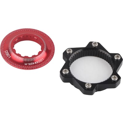 Rem Center Lock Fiets 6 Bouten Schijf Rotor Adapter Set Fiets Aluminiumlegering Accessoire(RoodZwart )