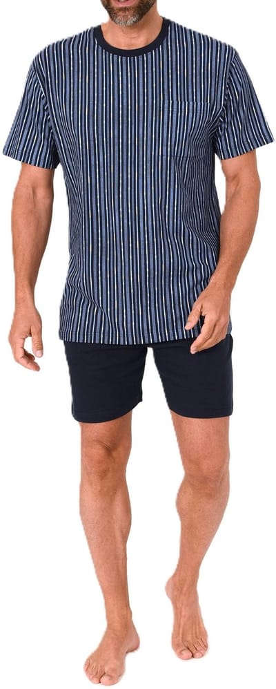 Normann heren pyjama met korte mouwen Shorty pyjama van katoen