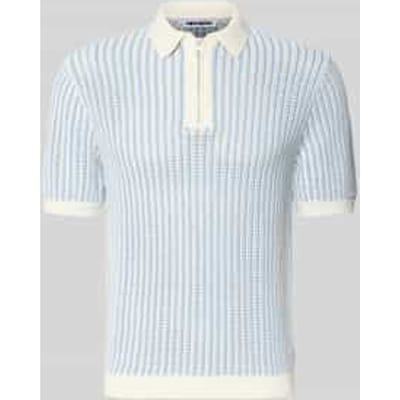 slim fit gebreid poloshirt met rits
