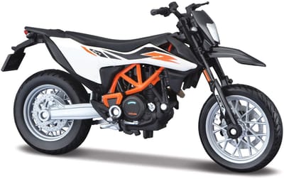 Maisto KTM 690 - Modelauto - Schaal 1:18 - Zwart/Wit/Oranje